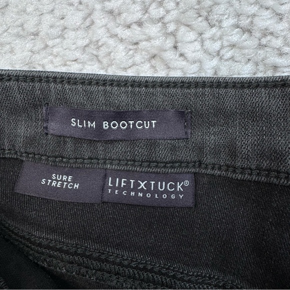 NYDJ High Rise Slim Bootcut Slim Bootcut Ankle Jeans. Gray Stretchy Zip Fly. 10 - Picture 5 of 12